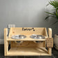 Wooden adjustable bowl holder